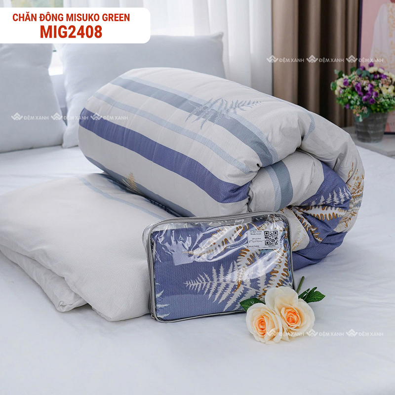 Chăn đông Nhật Bản Misuko Green MIG2408 có khả năng giữ ấm hiệu quả