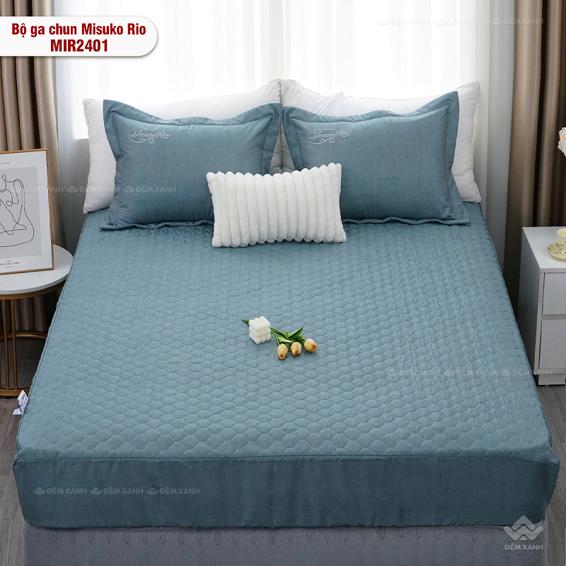 Ga gối Misuko Rio được làm từ chất liệu vải sợi gỗ mềm mại thoáng mát